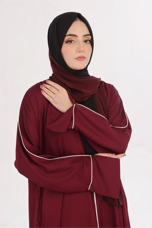 Daily Basic Abaya With Pockets - Maroon