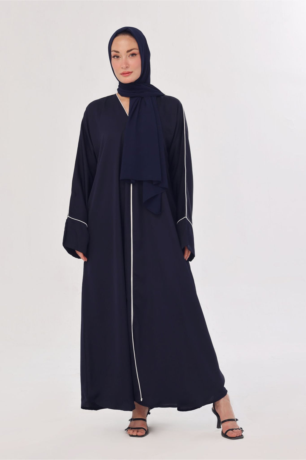 Daily Basic Abaya With Pockets - Navy Blue