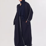 Daily Basic Abaya With Pockets - Navy Blue