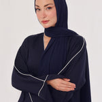 Daily Basic Abaya With Pockets - Navy Blue