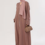 Daily Basic Abaya With Pockets - Nude Taupe