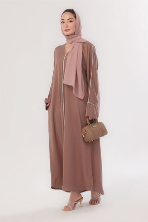 Daily Basic Abaya With Pockets - Nude Taupe