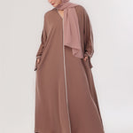 Daily Basic Abaya With Pockets - Nude Taupe