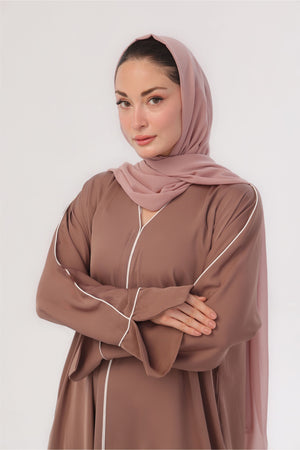 Daily Basic Abaya With Pockets - Nude Taupe