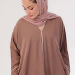 Daily Basic Abaya With Pockets - Nude Taupe