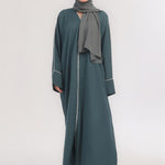 Daily Basic Abaya With Pockets - Turquoise