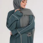 Daily Basic Abaya With Pockets - Turquoise