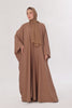 Flowy Farshi Cut Abaya - Almond Brown