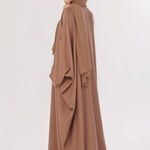 Flowy Farshi Cut Abaya - Almond Brown