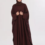 Flowy Farshi Cut Abaya - Burnt Wood