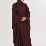 Flowy Farshi Cut Abaya - Burnt Wood