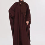 Flowy Farshi Cut Abaya - Burnt Wood