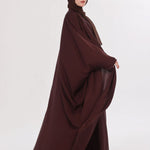 Flowy Farshi Cut Abaya - Burnt Wood