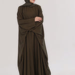 Flowy Farshi Cut Abaya - Dark Olive