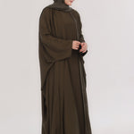 Flowy Farshi Cut Abaya - Dark Olive