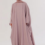 Flowy Farshi Cut Abaya - Neutral Pink