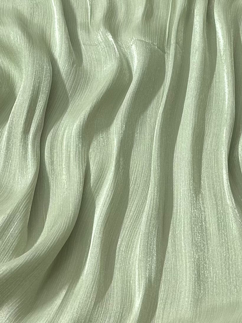 Luxe Organza Silk - Pistachio Creme