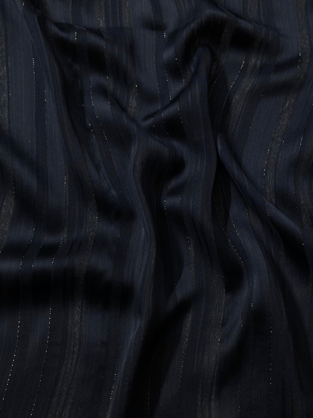 Satin Chiffon - Navy Blue