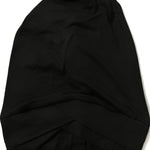 Cross Turban Bonnet Cap - Jet Black