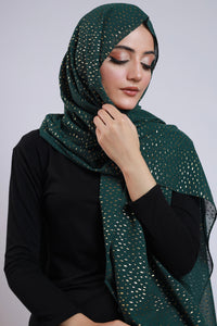 Twilight Georgette - Bottle Green