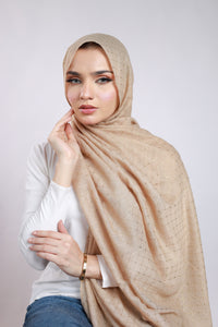 Embellished Viscose - Light Nude