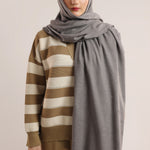 Woolen Shawl - Smoke Grey