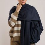 Woolen Shawl - Navy