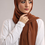 Pre-sewn Instant Georgette - Caramel Brown