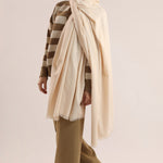 Woolen Shawl - Light Cream