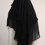 Chiffon Khimar - Jet Black