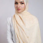 Embellished Viscose - Cream