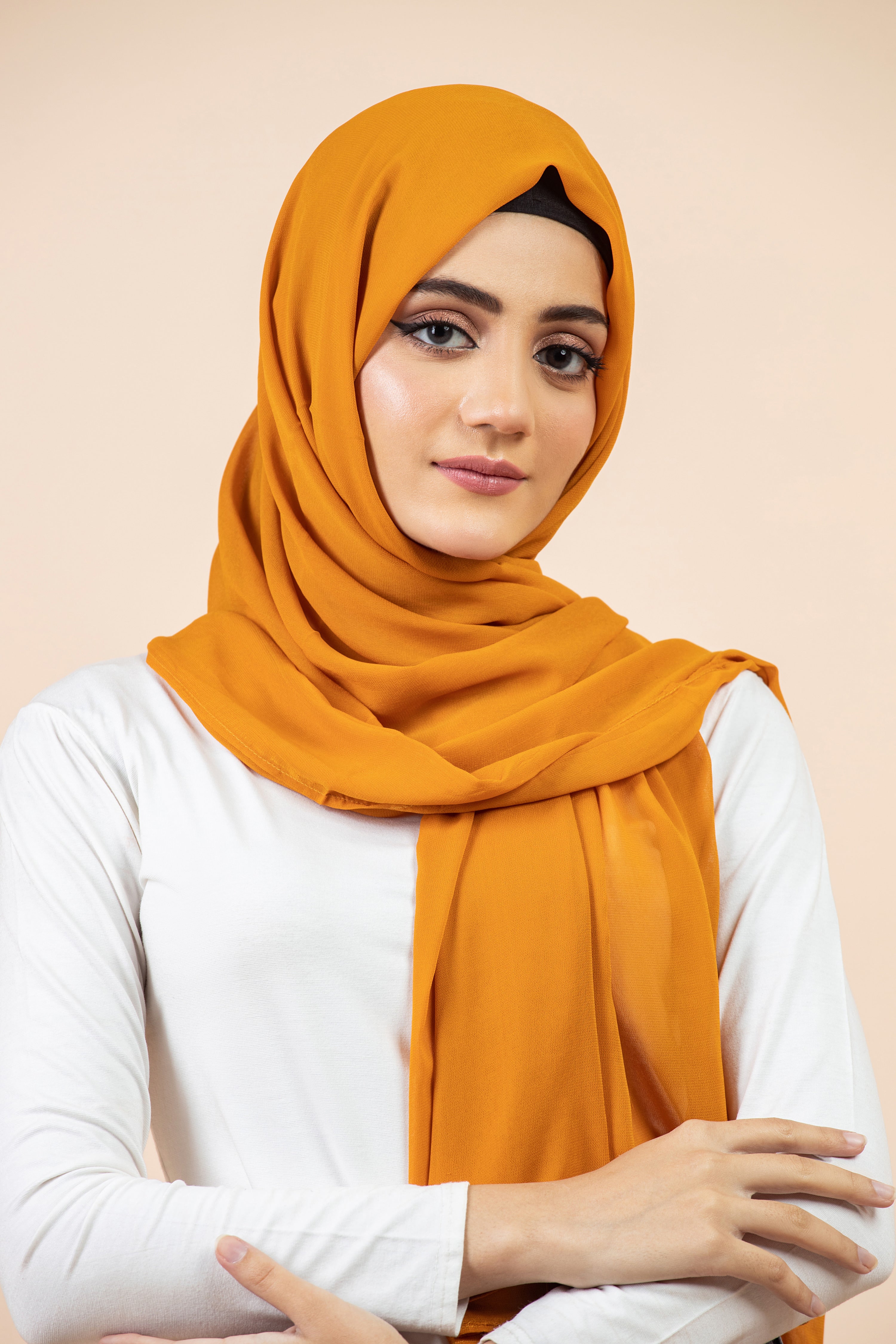 Butter Chiffon Hijab Premium Butter Chiffon Mocha – De Valeur PK