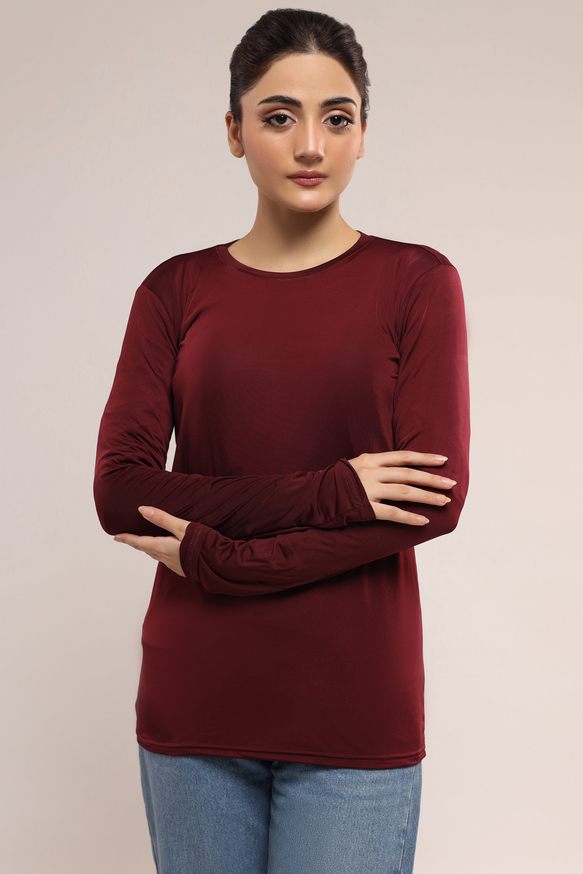 Layering Essential Top - Maroon