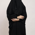 Three Pieces Jilbab Set - Jet Black