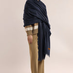 Woolen Shawl - Navy