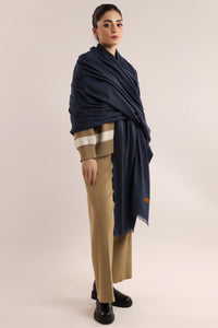 Woolen Shawl - Navy