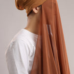 Pre-sewn Instant Georgette - Caramel Brown