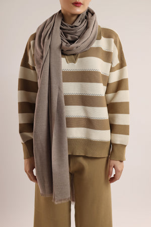 Woolen Shawl - Chestnut Brown