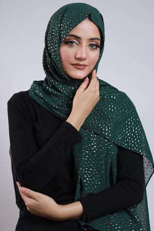 Twilight Georgette - Bottle Green