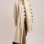 Woolen Shawl - Light Cream