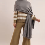 Woolen Shawl - Smoke Grey