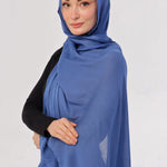 Ocean Breeze Modal Hijab - worn by model, lightweight and flowy drape.