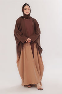 Ombre Farshi Cut Abaya - Sunset Hues