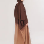 Ombre Farshi Cut Abaya - Sunset Hues