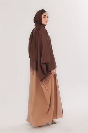 Ombre Farshi Cut Abaya - Sunset Hues