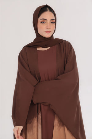 Ombre Farshi Cut Abaya - Sunset Hues