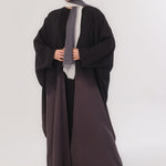 Ombre Farshi Cut Abaya - Whispers of Ash