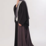 Ombre Farshi Cut Abaya - Whispers of Ash