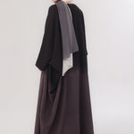 Ombre Farshi Cut Abaya - Whispers of Ash