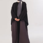 Ombre Farshi Cut Abaya - Whispers of Ash